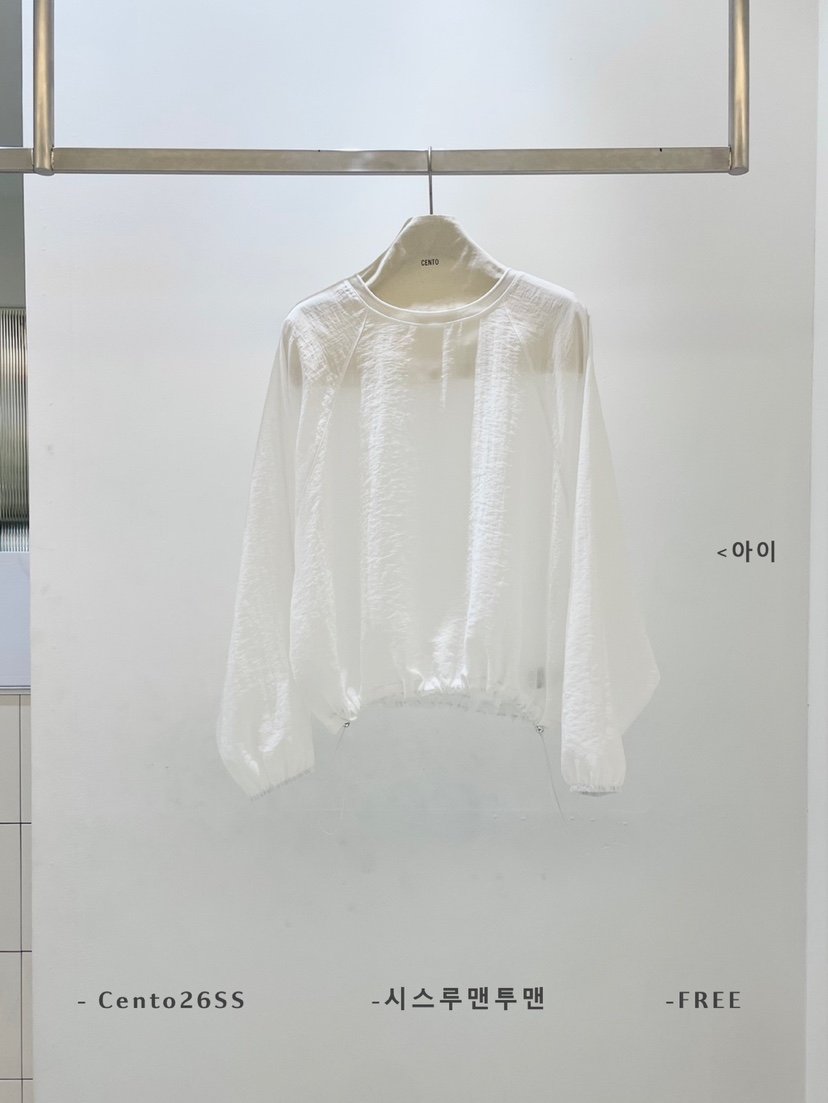 CENTO韓國代購女士新款時尚職業休閑26春夏襯衫蕾絲衫透明CENTO襯衫/蕾絲衫