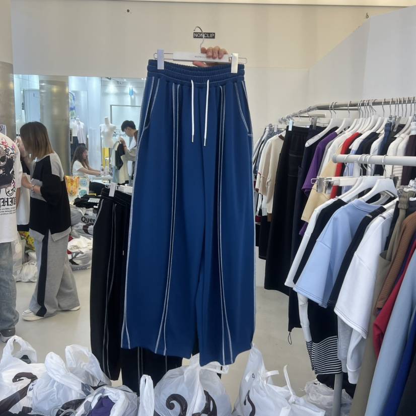 NON CLIP韓國直郵女裝新款熱賣休閑26春夏人氣休閑褲條紋NON CLIP休閑褲