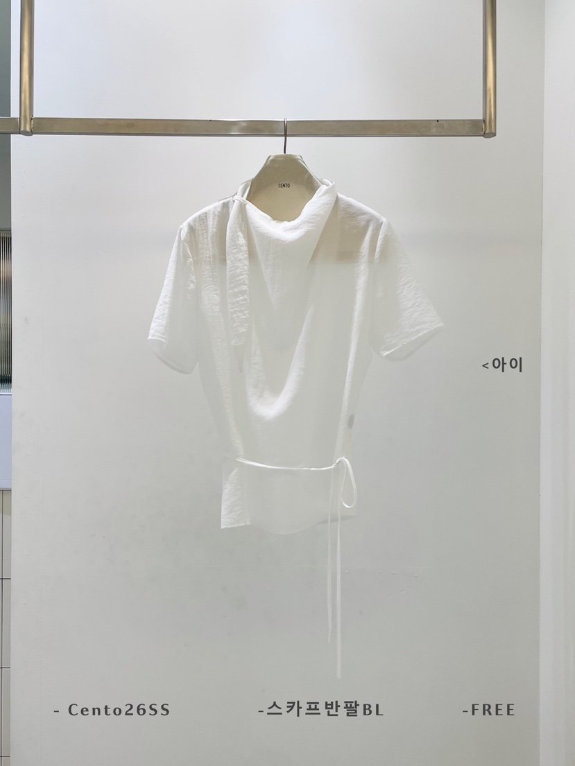 CENTO韓國直郵女裝新款人氣26春夏時尚職業襯衫蕾絲衫圍巾CENTO襯衫/蕾絲衫