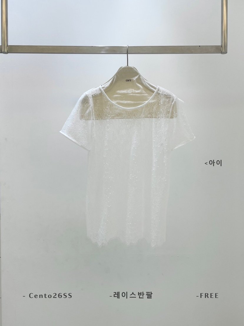CENTO韓國東大門直郵女裝新品熱賣人氣26春夏襯衫蕾絲衫蕾絲CENTO襯衫/蕾絲衫