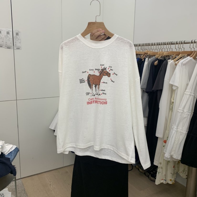 DOHWAJI韓國直郵女裝新款職業時尚推薦熱賣人氣休閑長袖T恤DOHWAJI長袖T恤