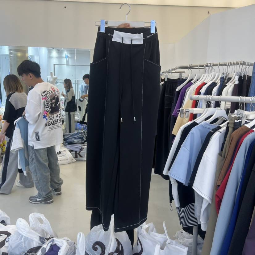 NON CLIP韓國直郵實拍女裝新款休閑熱賣人氣時尚休閑褲撞色NON CLIP休閑褲