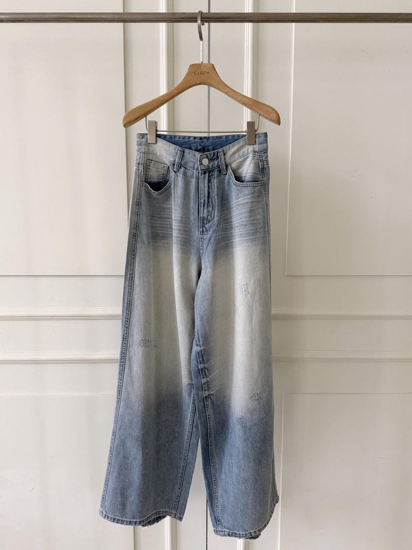 CLOTH韓國東大門代購女裝新款人氣時尚熱賣牛仔褲水洗牛仔布CLOTH牛仔褲