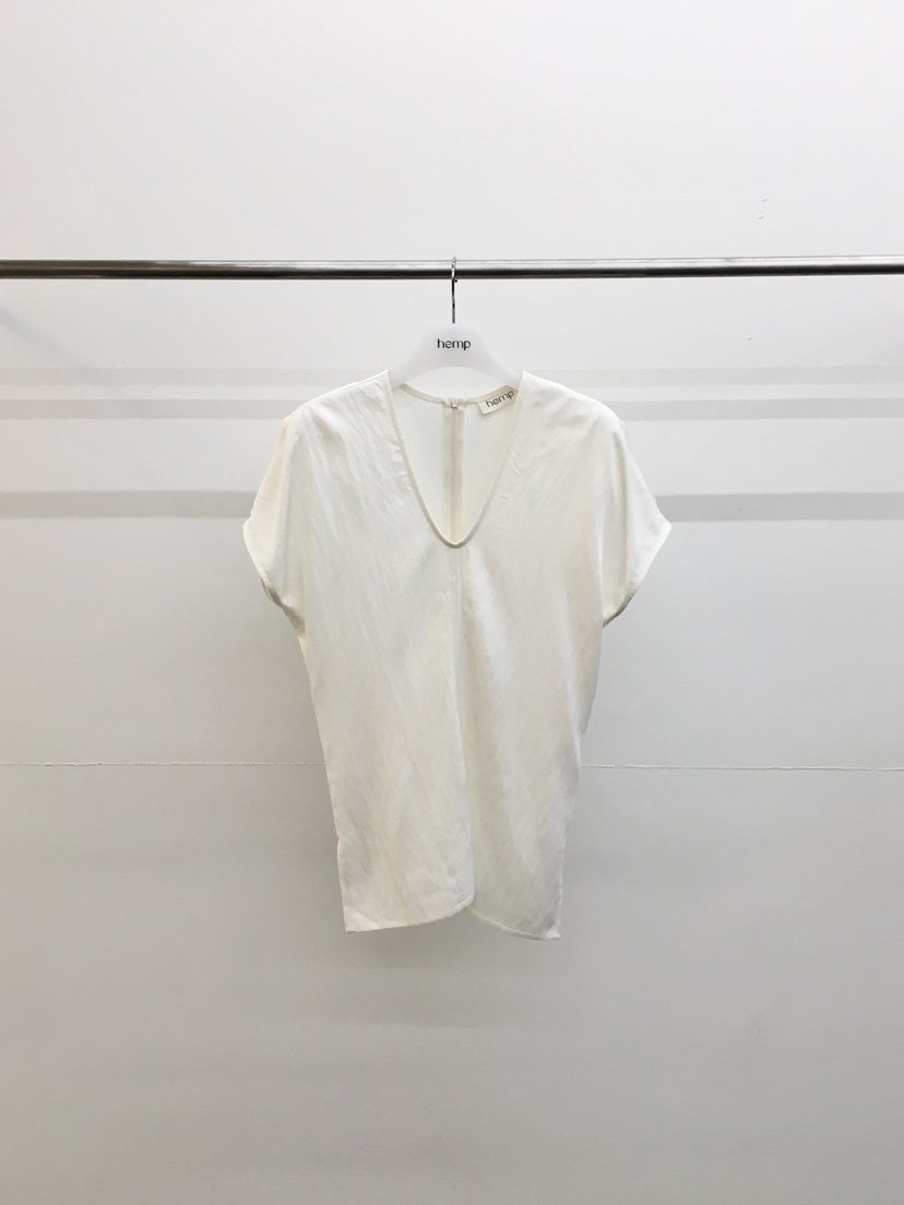 HEMP-P韓國東大門直郵女裝新品推薦職業26春夏襯衫蕾絲衫U領hemp襯衫/蕾絲衫