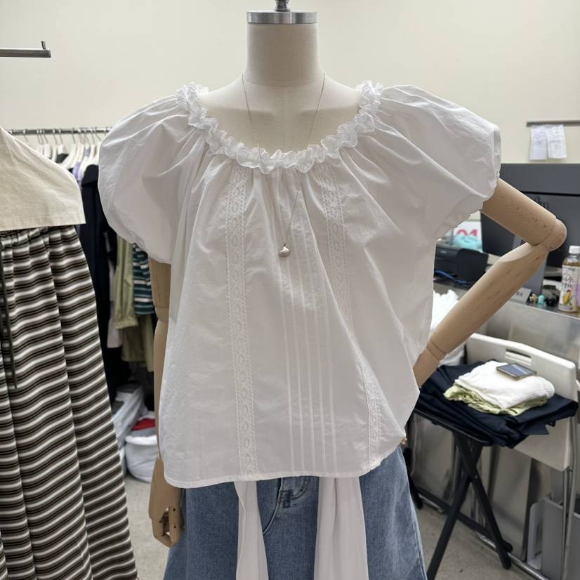 AMOEBA韓國東大門代購女士新品熱賣人氣襯衫蕾絲衫不含項鏈AMOEBA襯衫/蕾絲衫