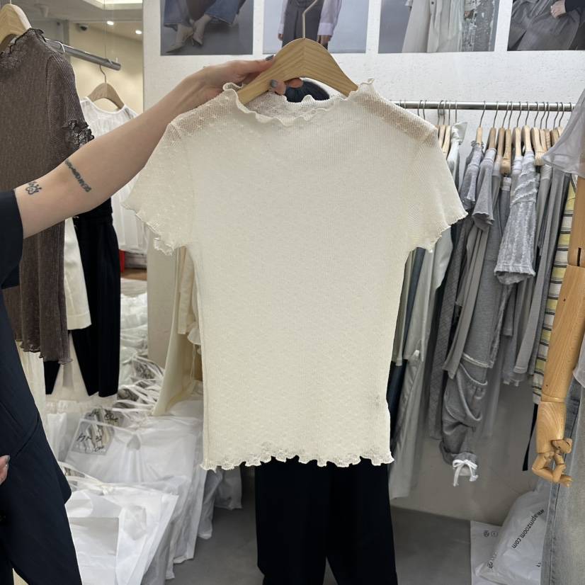 FOUNDATION韓國直郵女士新品時尚26春夏熱賣休閑人氣職業T恤FOUNDATIONT恤