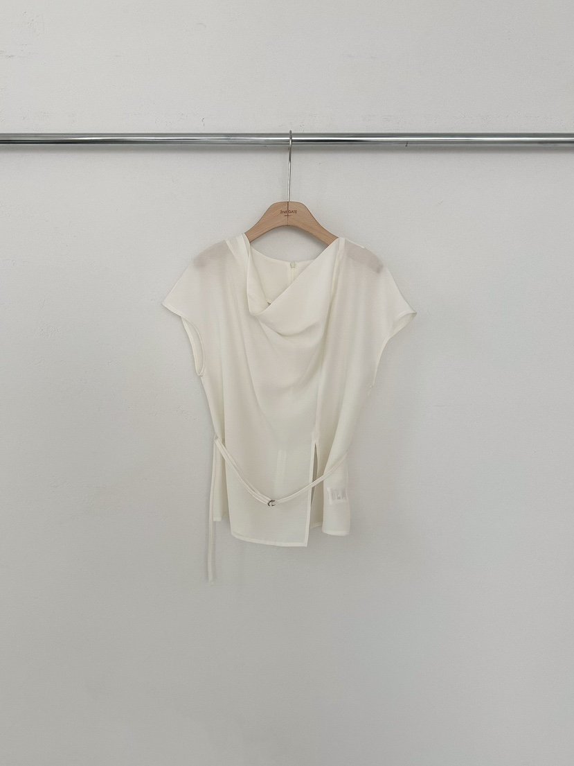 2ND GATE韓國東大門直郵女士新品人氣休閑襯衫蕾絲衫含腰帶2ND GATE襯衫/蕾絲衫