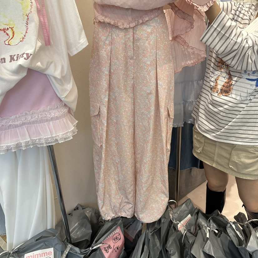 MIMME/LOOKK韓國東大門代購女裝新品26春夏休閑褲工裝褲MIMME/LOOKK休閑褲