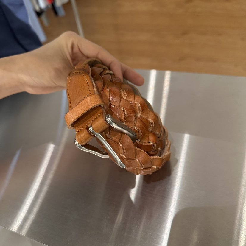 ANDMORE BUTTON韓國直郵女士新品人氣推薦時尚26春夏腰帶牛皮ANDMORE BUTTON腰帶