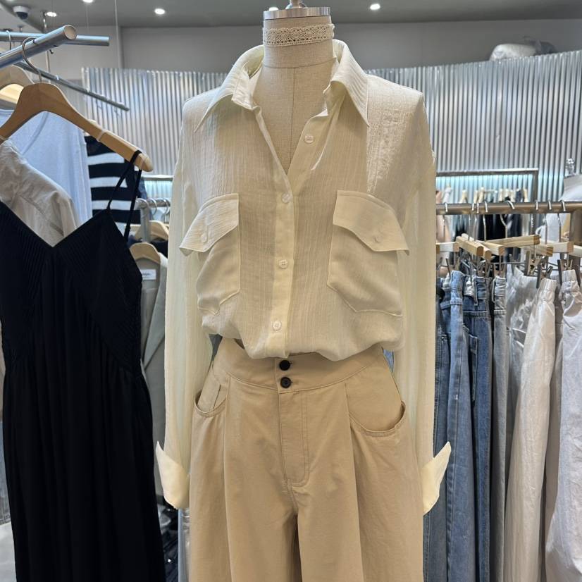 ALEGRE韓國直郵實拍女裝新款職業26春夏休閑推薦襯衫蕾絲衫ALEGRE襯衫/蕾絲衫