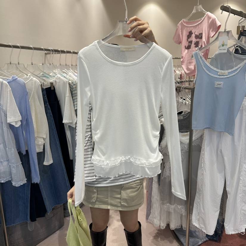 MIMME/LOOKK韓國直郵實拍女士新款熱賣時尚26春夏長袖T恤MIMME/LOOKK長袖T恤