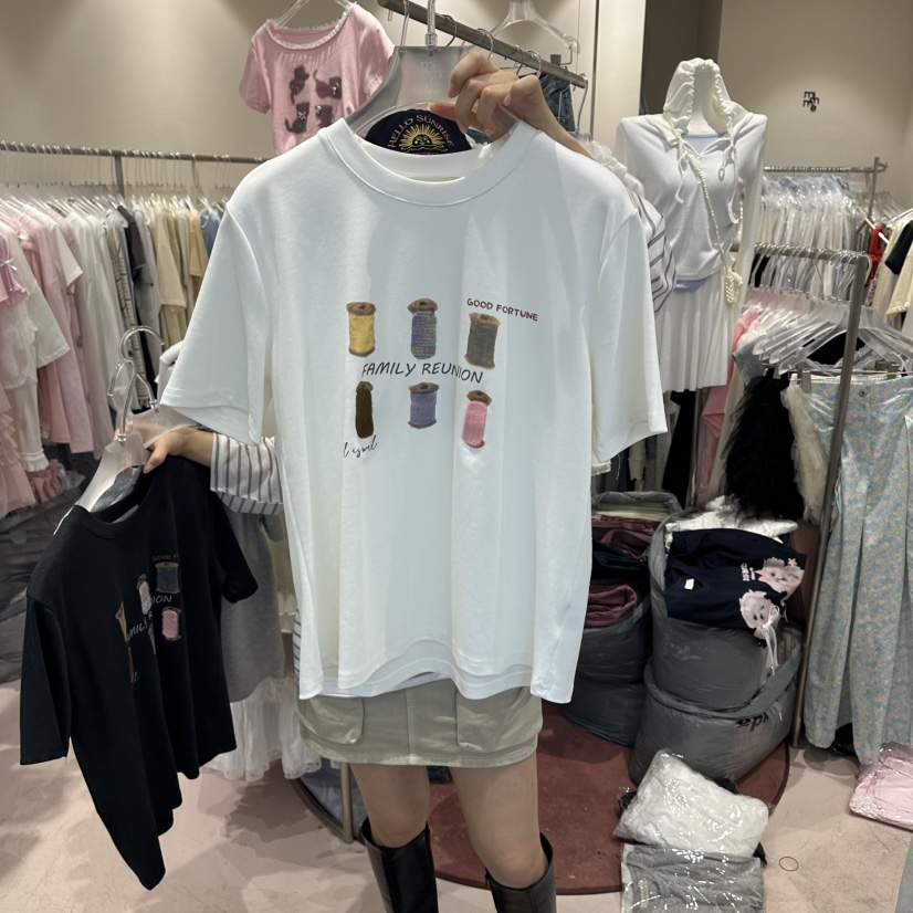 MIMME/LOOKK韓國東大門直郵女裝新品熱賣26春夏時尚休閑T恤MIMME/LOOKKT恤