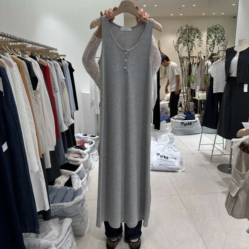 GRACIA韓國東大門直郵女士新款26春夏職業休閑連衣裙紐扣GRACIA連衣裙