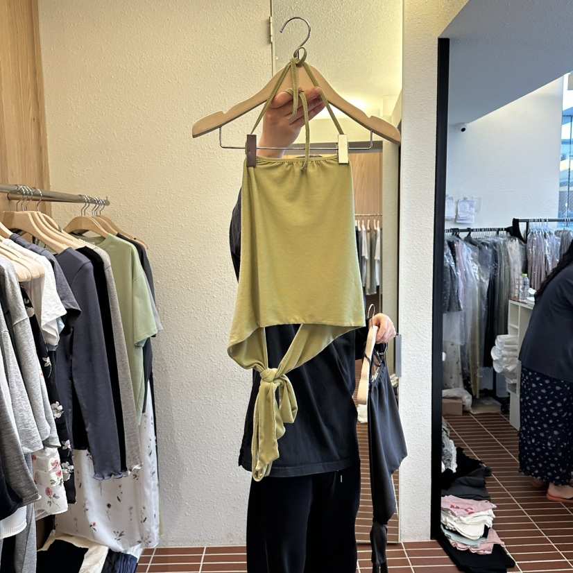 CHOI-L韓國直郵女裝新款職業推薦休閑吊帶背心不含內搭褶皺CHOI吊帶/背心