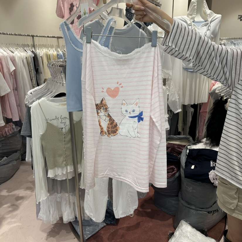 MIMME/LOOKK韓國東大門代購女裝新款26春夏推薦休閑長袖T恤MIMME/LOOKK長袖T恤