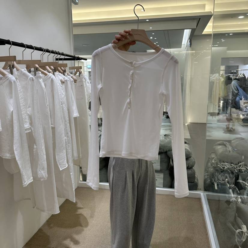 VEGETABLE韓國代購女士新款推薦職業26春夏人氣休閑長袖T恤VEGETABLE長袖T恤