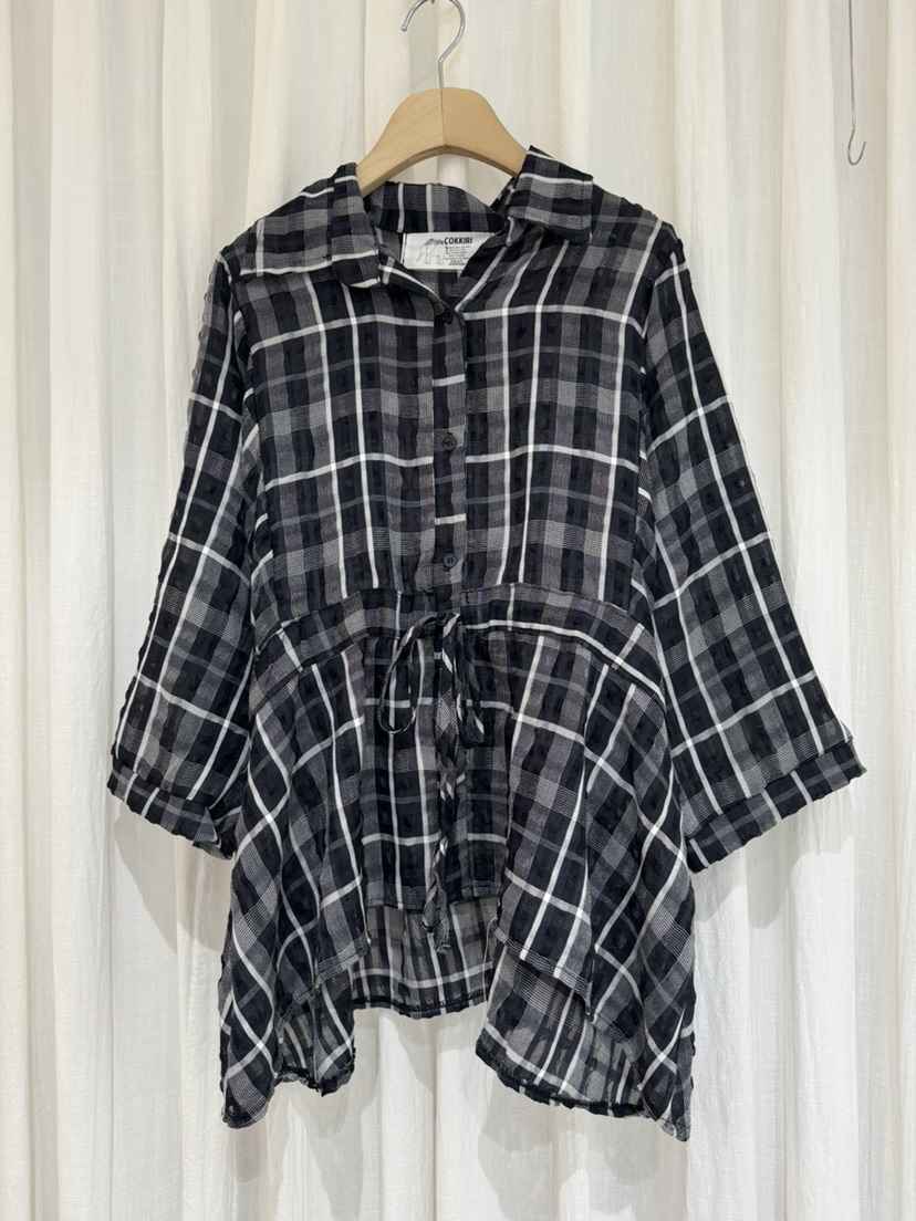 COKKIRI東大門直郵女士新款休閑26春夏人氣襯衫蕾絲衫格子COKKIRI襯衫/蕾絲衫