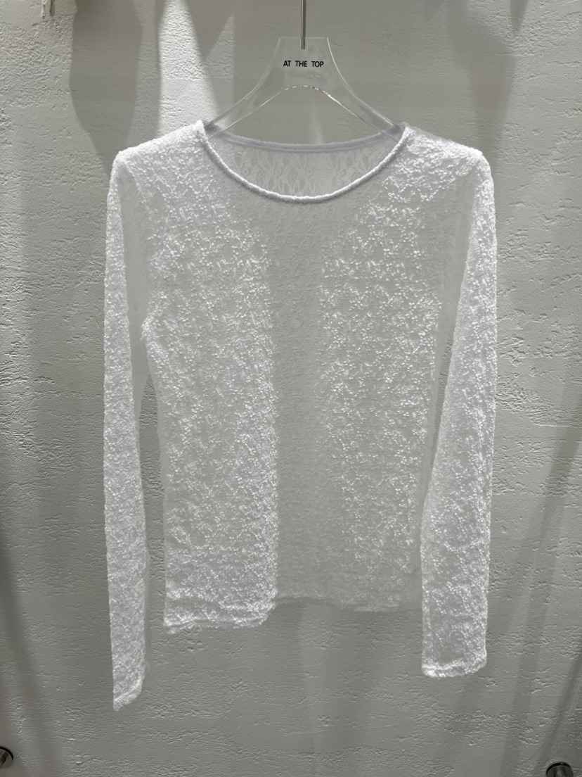 AT THE TOP韓國代購女裝新款真品26春夏人氣長袖T恤蕾絲AT THE TOP長袖T恤