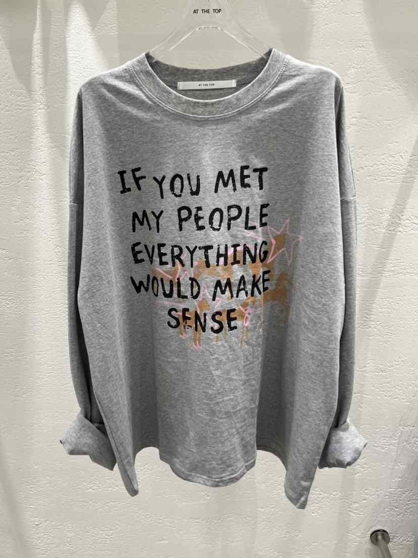 AT THE TOP韓國代購女士新品真品推薦時尚休閑26春夏長袖T恤AT THE TOP長袖T恤