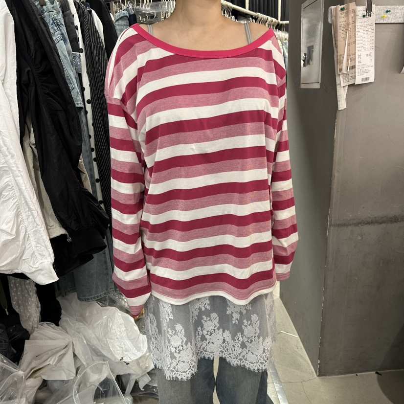 MOMAZU東大門代購女士新品人氣休閑26春夏真品熱賣長袖T恤MOMAZU長袖T恤