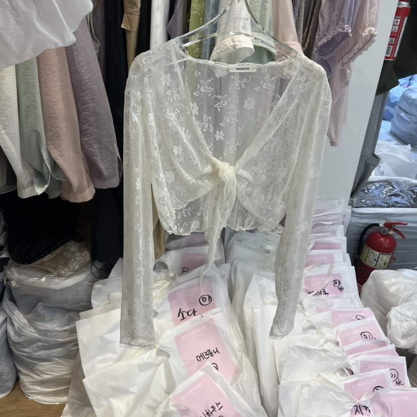 RIVEROOM韓國代購女裝新款推薦真品休閑人氣26春夏襯衫蕾絲衫RIVEROOM襯衫/蕾絲衫