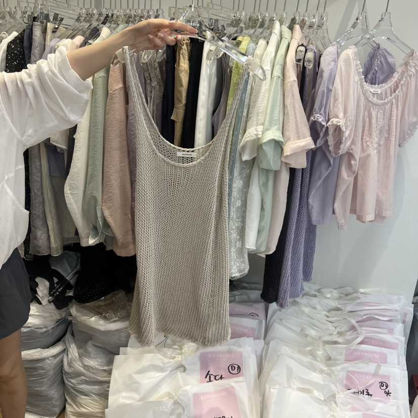 RIVEROOM東大門代購女士新款休閑時尚推薦人氣熱賣吊帶背心RIVEROOM吊帶/背心