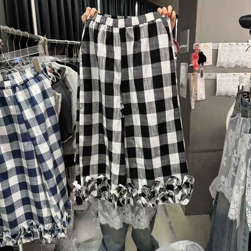 MOMAZU韓國直郵實拍女裝新款26春夏熱賣人氣時尚休閑褲條紋MOMAZU休閑褲