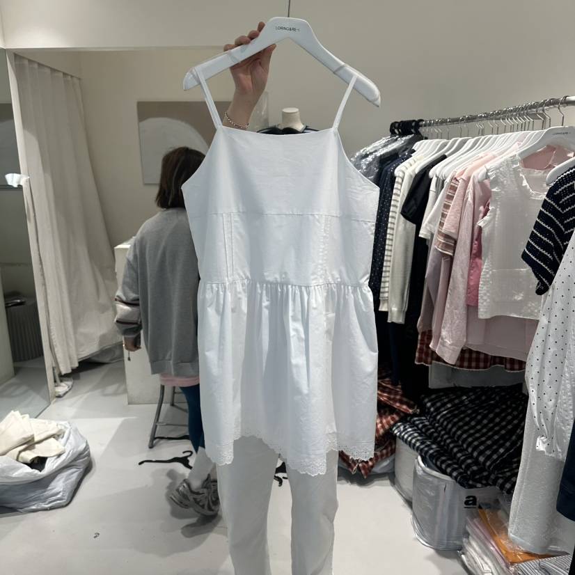 LORING RE I韓國代購女裝新品休閑26春夏職業連衣裙褶裥LORING RE-I/BARE連衣裙