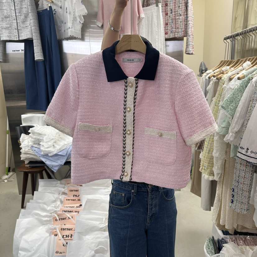 CORNER韓國直郵女裝新品真品熱賣推薦人氣休閑夾克粗花呢CORNER.302夾克