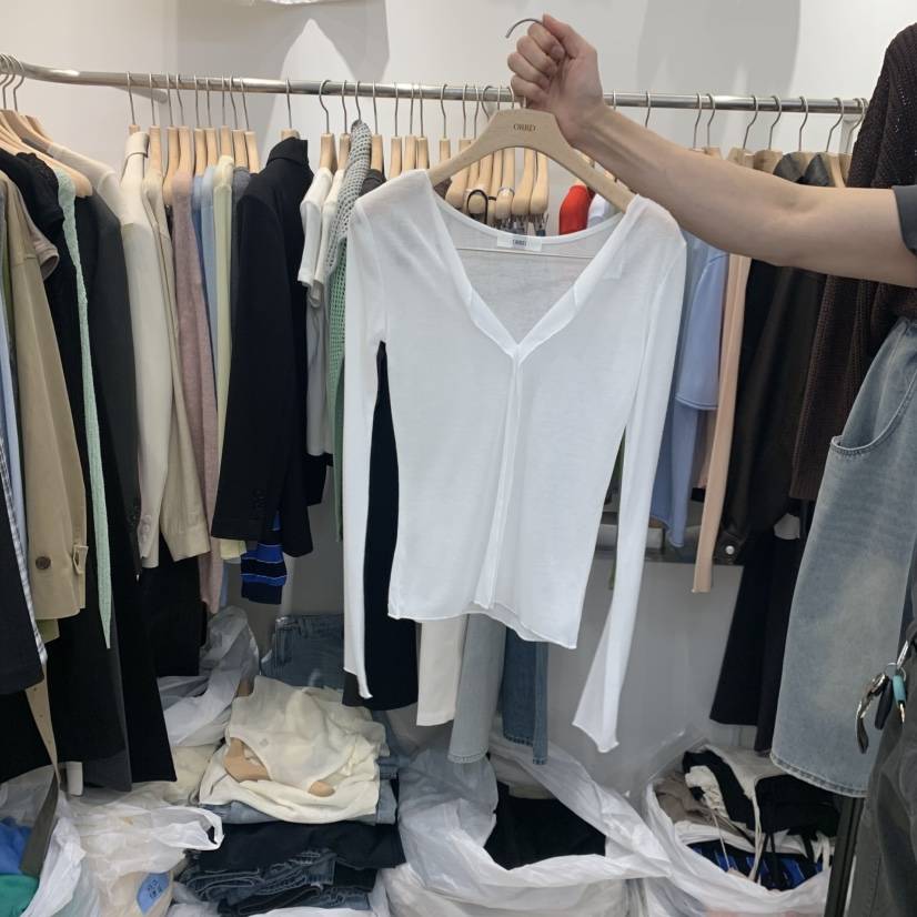 ORRD韓國直郵女裝新品職業休閑真品人氣時尚熱賣26春夏長袖T恤ORRD長袖T恤