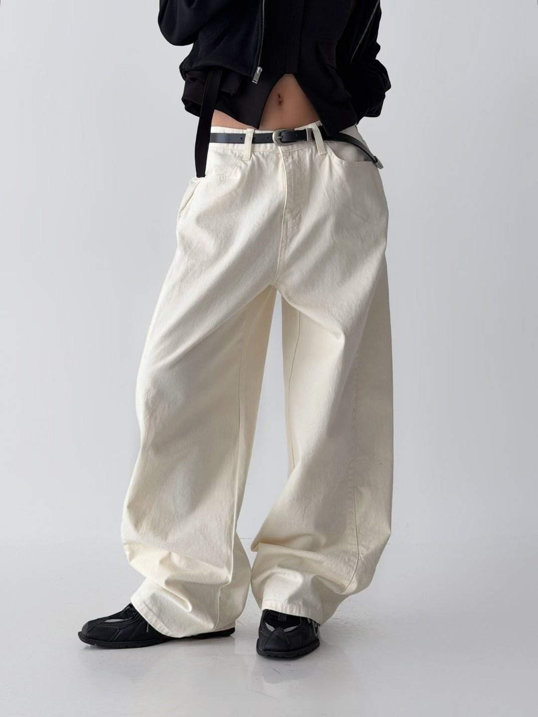 BLOCK韓國代購女士新款休閑時尚人氣熱賣26春夏牛仔褲不含腰帶BLOCK牛仔褲