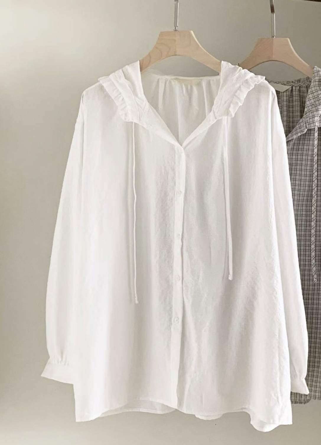 AND韓國直郵女士新品時尚26春夏職業推薦襯衫蕾絲衫連帽衫AND襯衫/蕾絲衫