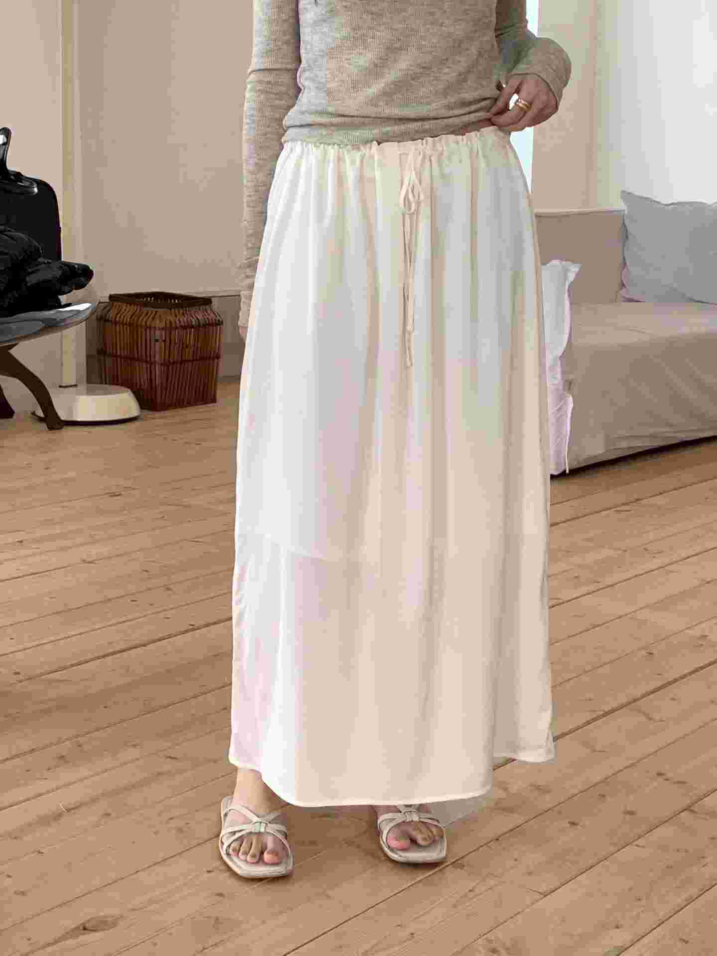 AND韓國東大門直郵女裝新款熱賣26春夏人氣推薦職業長裙緞面AND長裙