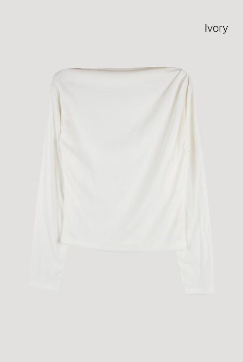 AND韓國東大門代購女裝新品熱賣推薦時尚休閑長袖T恤褶皺AND長袖T恤