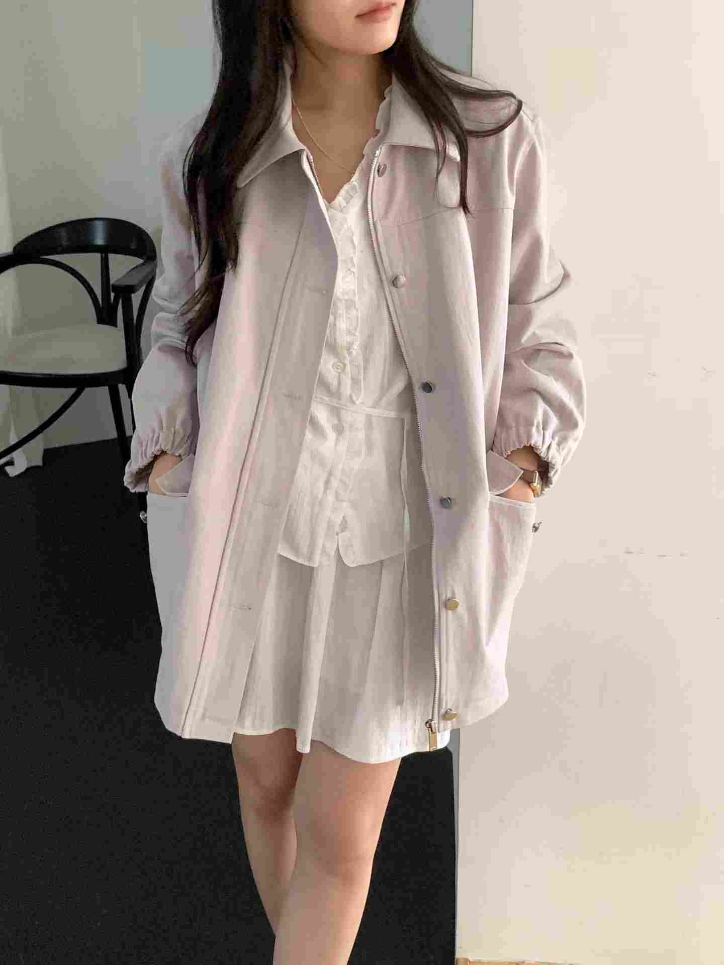 AND韓國直郵女士新款時尚26春夏人氣職業熱賣夾克不含圍巾AND夾克