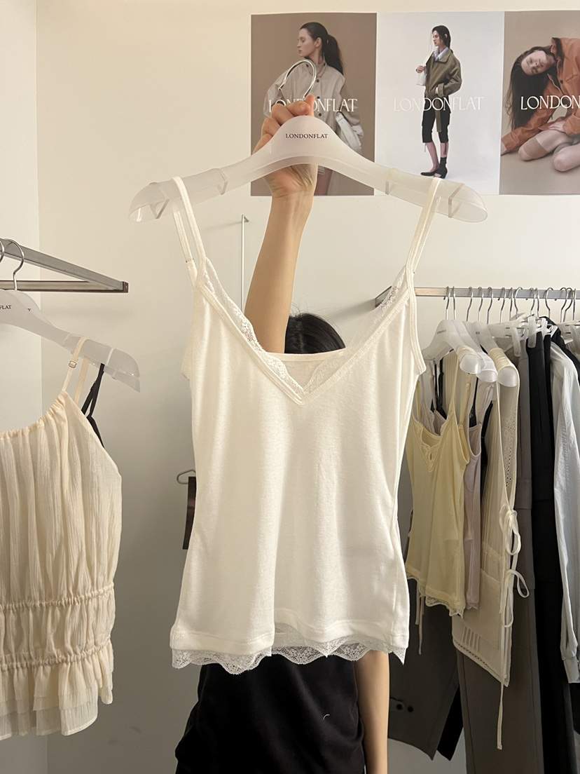 LONDON FLAT東大門實拍女裝新款時尚真品人氣吊帶背心蕾絲LONDON FLAT吊帶/背心