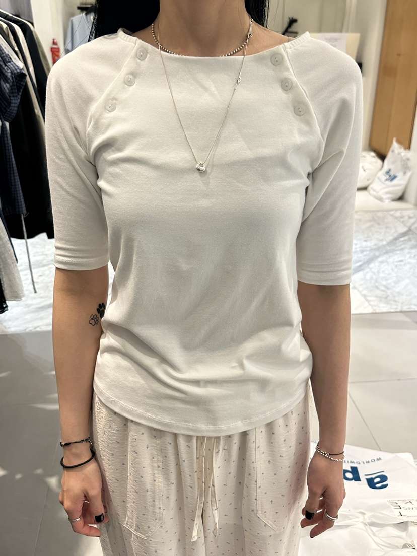 TAKE TEE韓國直郵女裝新品26春夏人氣推薦時尚熱賣T恤紐扣TAKE TEET恤