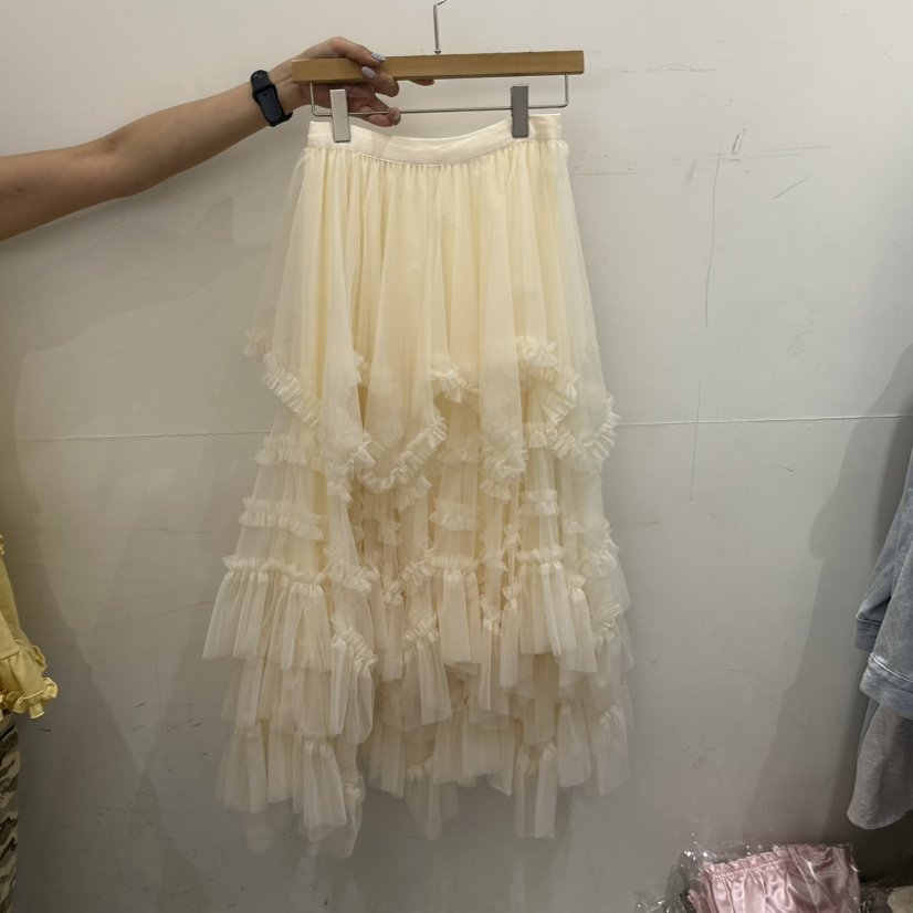 REPELLER韓國直郵女士新品26春夏職業人氣休閑長裙荷葉邊REPELLER長裙