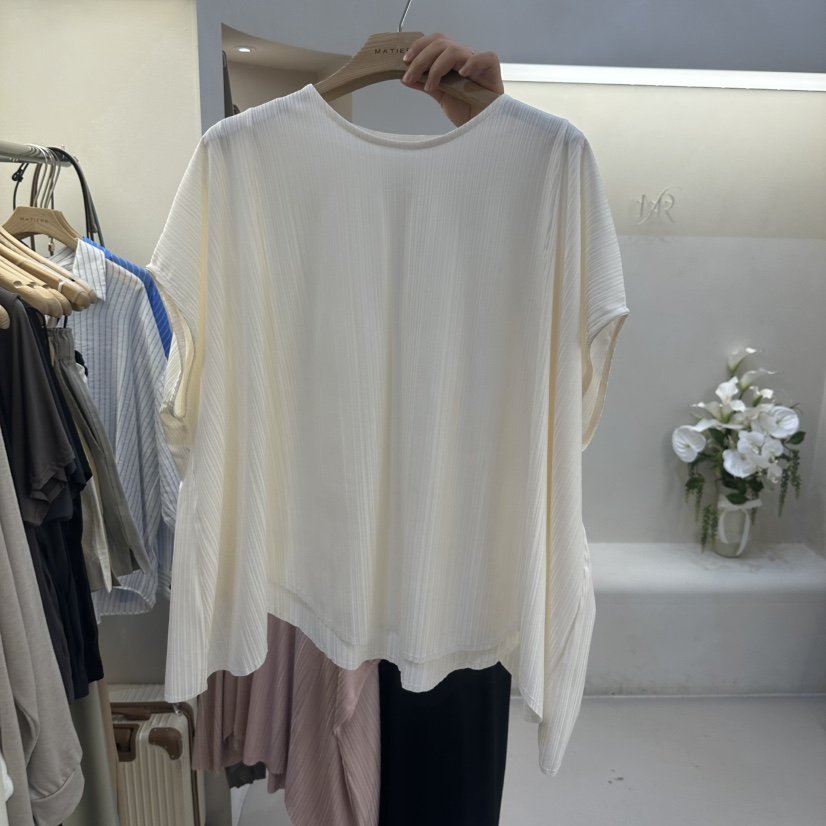 MATIERE韓國東大門直郵女裝新款推薦休閑時尚26春夏職業T恤MATIERET恤