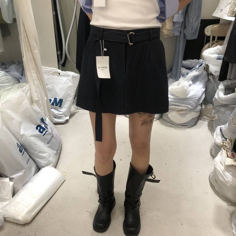 YUNBAL韓國代購女士新品26春夏熱賣時尚職業人氣裙褲含腰帶YUNBAL裙褲