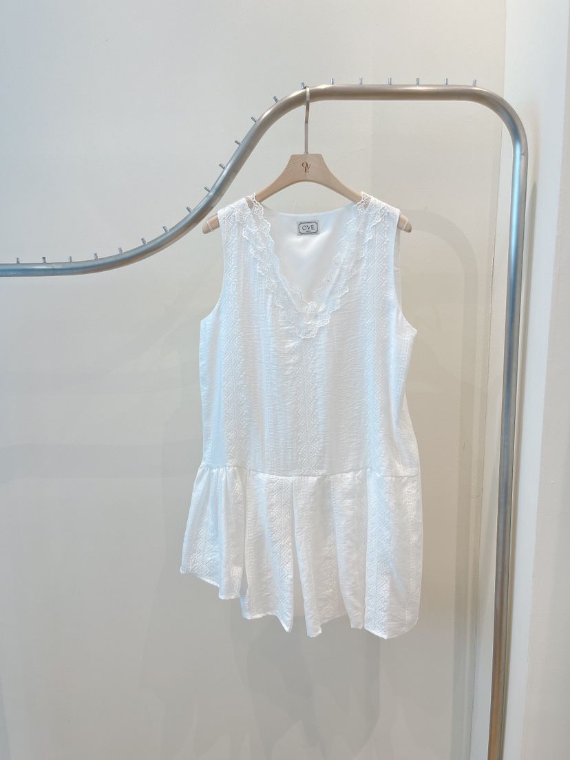 OVE韓國直郵實拍女裝新品26春夏推薦職業休閑連衣裙不對稱OVE連衣裙