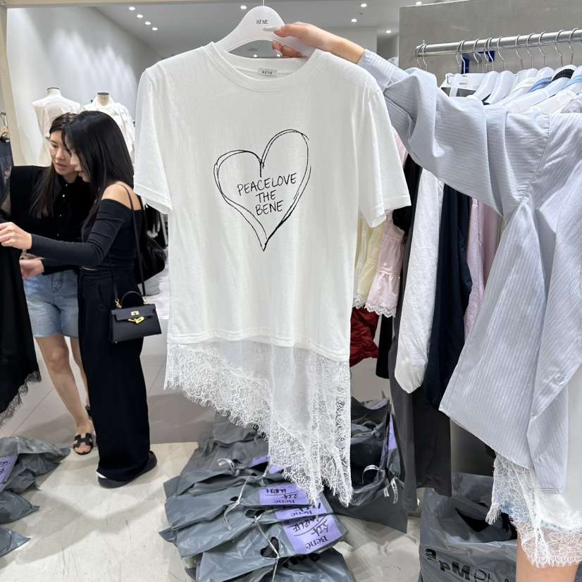 BENE韓國直郵實拍女士新款時尚職業熱賣26春夏推薦人氣T恤BENET恤