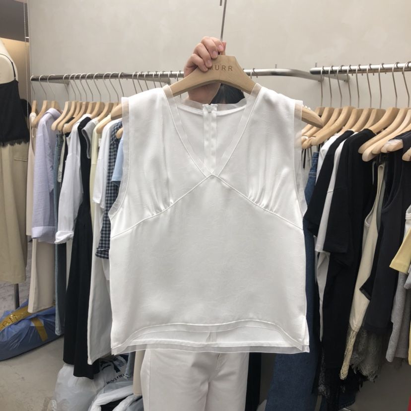 MURR韓國東大門代購女裝新品熱賣休閑職業人氣吊帶背心雪紡MURR吊帶/背心