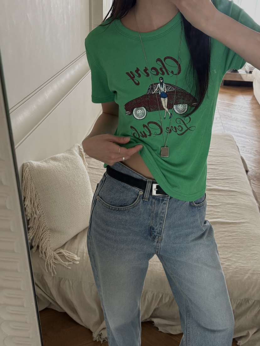 BENE韓國東大門直郵女士新款推薦休閑26春夏熱賣職業時尚T恤BENET恤