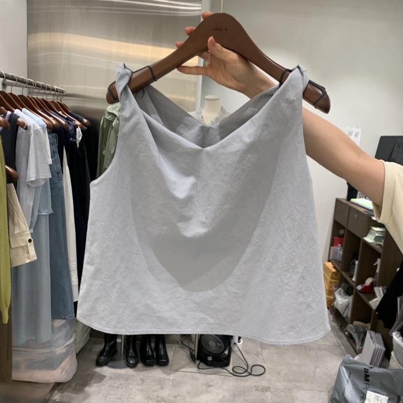 CHAE韓國東大門直郵女裝新款職業26春夏人氣吊帶背心亞麻CHAE吊帶/背心