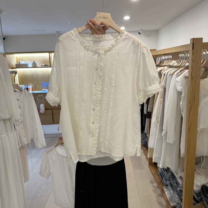 ROUNDER韓國代購女士新品人氣推薦職業熱賣26春夏襯衫蕾絲衫ROUNDER襯衫/蕾絲衫