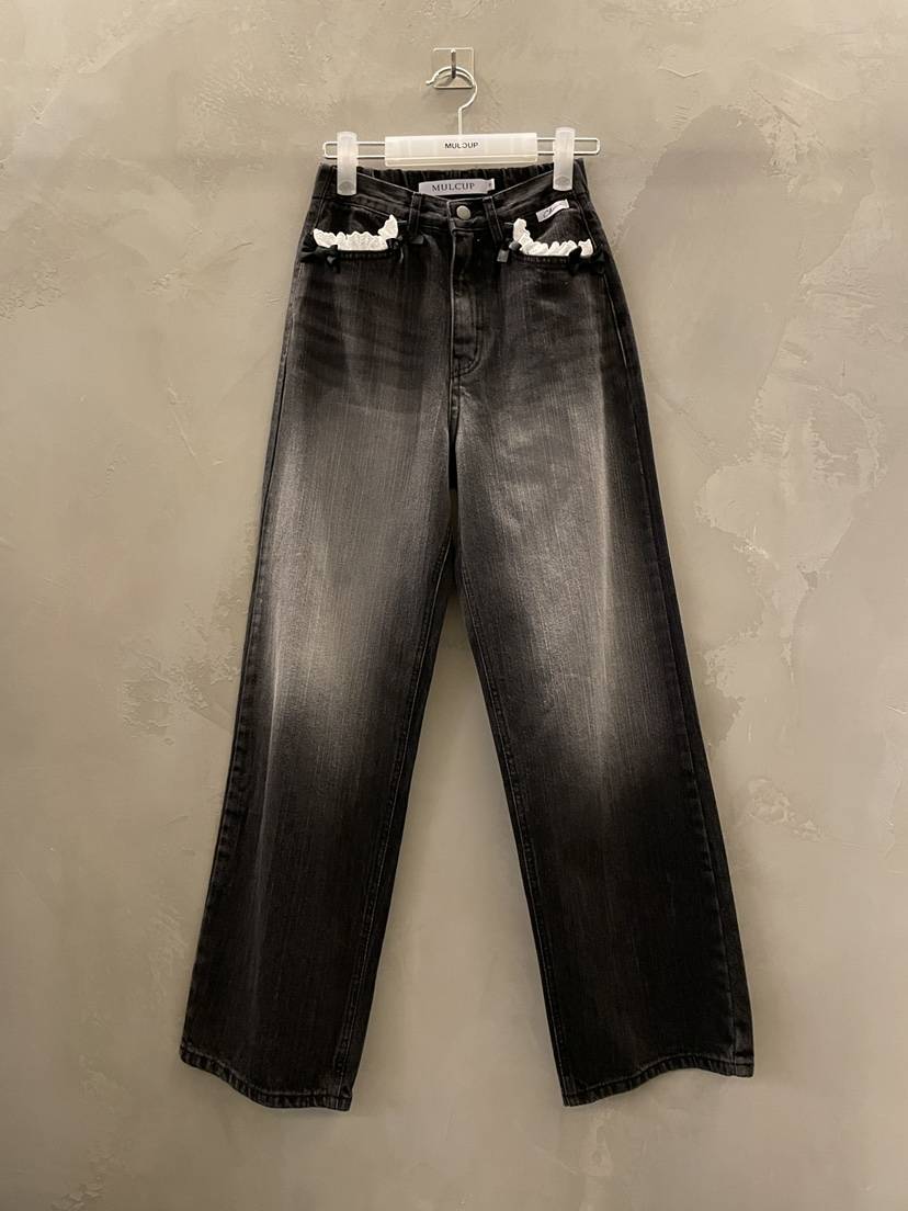 MULCUP韓國直郵實拍女裝新款職業時尚休閑人氣26春夏牛仔褲MULCUP牛仔褲