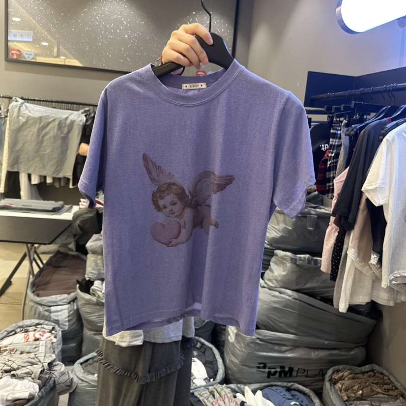 CREDITO韓國代購女士新款26春夏推薦休閑熱賣人氣時尚T恤CREDITOT恤