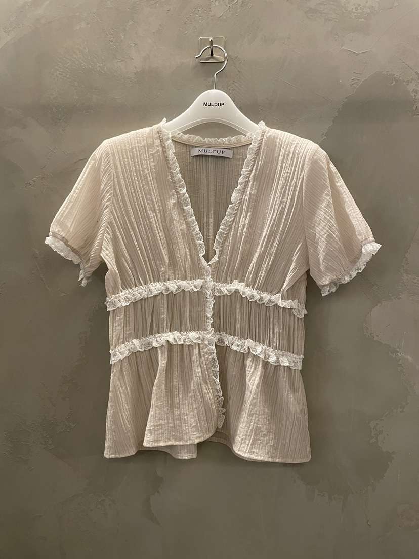 MULCUP韓國東大門代購女士新款休閑推薦職業時尚襯衫蕾絲衫MULCUP襯衫/蕾絲衫