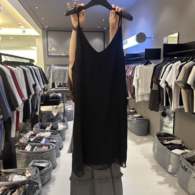 CREDITO韓國直郵女裝新款熱賣職業人氣時尚26春夏連衣裙雪紡CREDITO連衣裙